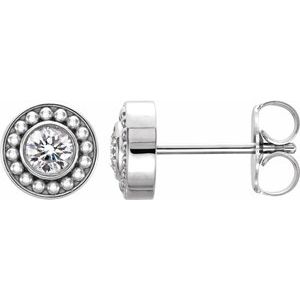 1/5 CTW Diamond Beaded Earrings