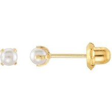 Load image into Gallery viewer, Imitation Pink Pearl Piercing Earrings
