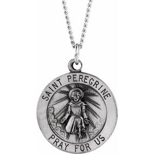 18 mm Round St. Peregrine Medal