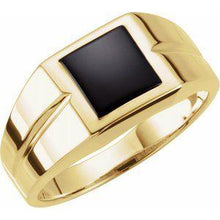 Load image into Gallery viewer, 8 mm Square Onyx Ring
