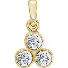 1/10 CTW Diamond 3-Stone Pendant