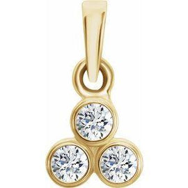 1/10 CTW Diamond 3-Stone Pendant