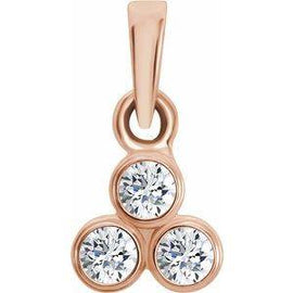 1/10 CTW Diamond 3-Stone Pendant
