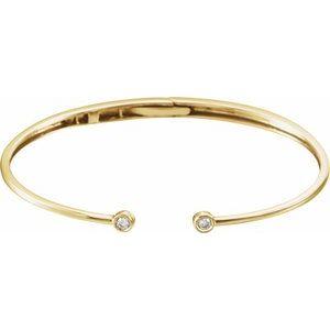 1/6 CTW Diamond Hinged Cuff Bracelet