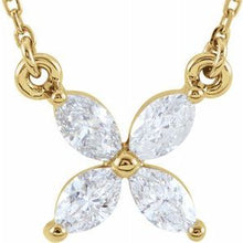 Load image into Gallery viewer, 1/2 CTW Diamond Floral-Inspired 16&quot; Necklace
