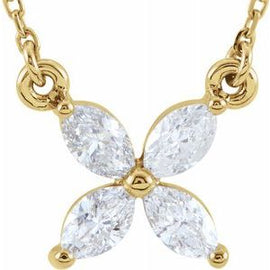 1/2 CTW Diamond Floral-Inspired 16