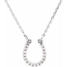 Load image into Gallery viewer, .07 CTW Diamond Horseshoe 16&quot; Necklace
