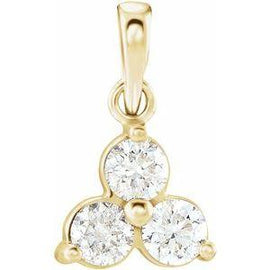 1/3 CTW Diamond Three-Stone Pendant