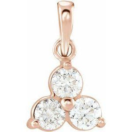 1/3 CTW Diamond Three-Stone Pendant