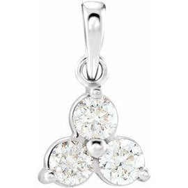 1/3 CTW Diamond Three-Stone Pendant