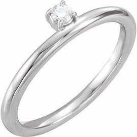 3 mm Round Forever One™ Moissanite Ring