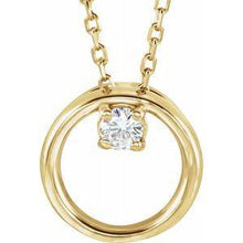 Load image into Gallery viewer, 3 mm Round Forever One™ Moissanite 18&quot; Necklace
