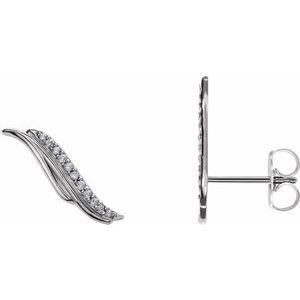 .06 CTW Diamond Ear Climbers