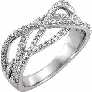 1/2 CTW Diamond Criss-Cross Ring