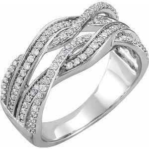 1/2 CTW Diamond Criss-Cross Ring