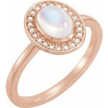 Load image into Gallery viewer, Opal &amp; .07 CTW Diamond Halo-Style Ring
