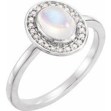 Load image into Gallery viewer, Opal &amp; .07 CTW Diamond Halo-Style Ring
