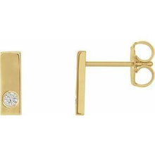 Load image into Gallery viewer, .06 CTW Diamond Bar Earrings
