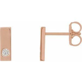 .06 CTW Diamond Bar Earrings