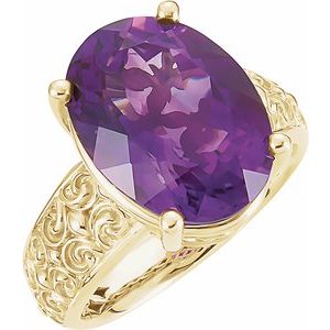 Amethyst Sculptural-Inspired Ring