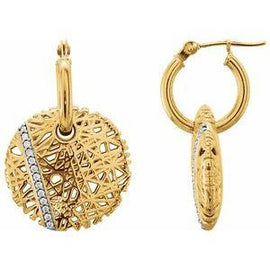 1/8 CTW Diamond Nest Hoop Earrings