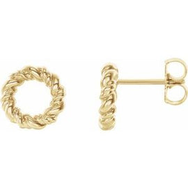 14.2 mm Circle Rope Earrings