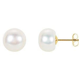 10 mm to 11 mm Freshwater Cultured Pearl Earrings