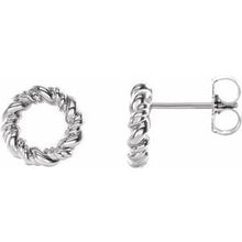 Load image into Gallery viewer, 14.2 mm Circle Rope Earrings
