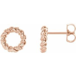 14.2 mm Circle Rope Earrings