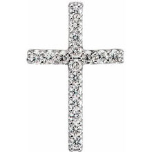 Load image into Gallery viewer, 14K Yellow .07 CTW Natural Diamond Petite Cross Pendant
