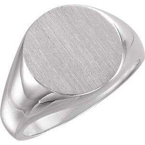 15 mm Round Signet Ring