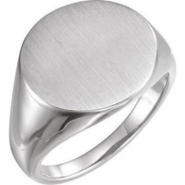 15 mm Round Signet Ring