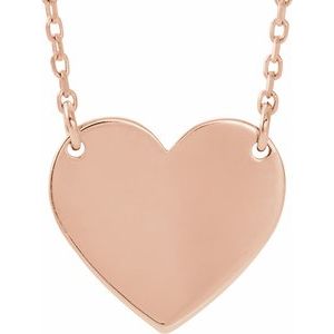 Gold-Plated 18x16.4 mm Heart 16-18