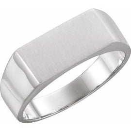 15x11 mm Rectangle Signet Ring