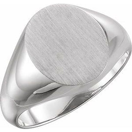 16x14 mm Oval Signet Ring