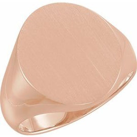 16x14 mm Oval Signet Ring