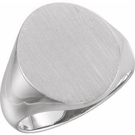 16x14 mm Oval Signet Ring