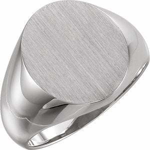 16x14 mm Oval Signet Ring