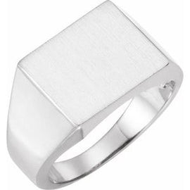 13.5x13 mm Square Signet Ring