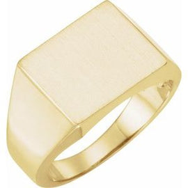 13.5x13 mm Square Signet Ring