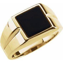 Load image into Gallery viewer, 8 mm Square Onyx Ring
