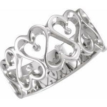 Load image into Gallery viewer, 10 mm Heart Design Band
