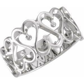 10 mm Heart Design Band