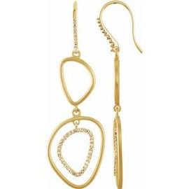 3/8 CTW Diamond Open Silhouette Earrings