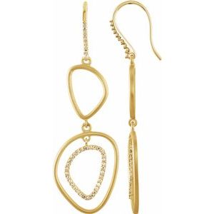 3/8 CTW Diamond Open Silhouette Earrings