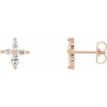 Load image into Gallery viewer, 1/3 CTW Diamond Cross Earrings
