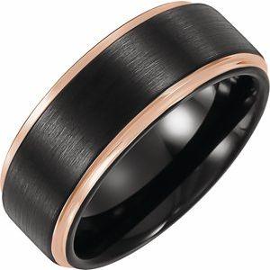 Gold PVD and Black PVD 6 mm Flat Grooved Band