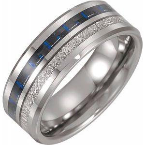 Band with Imitation Meteorite & Carbon Fiber Inlay