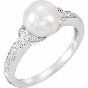 Accented Pearl Ring