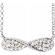 Load image into Gallery viewer, 1/6 CTW Diamond Infinity-Inspired 15-17&quot; Necklace
